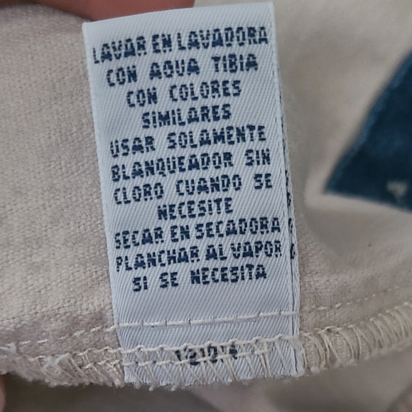 Large Corduroy Khaki Denim Button up Collared Short - Picture 7 of 7